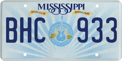 MS license plate BHC933