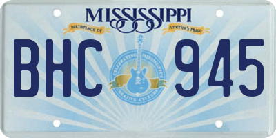 MS license plate BHC945