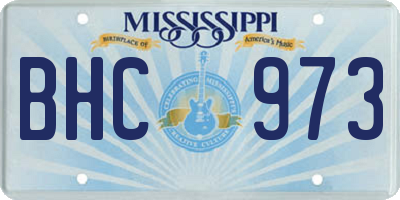 MS license plate BHC973