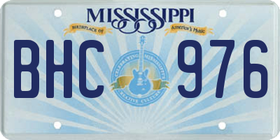 MS license plate BHC976