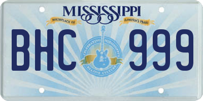 MS license plate BHC999