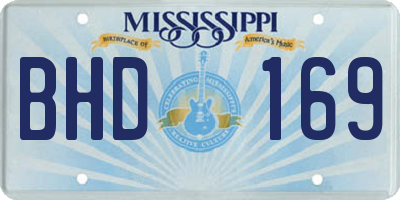 MS license plate BHD169