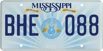 MS license plate BHE088