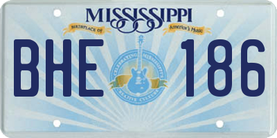 MS license plate BHE186