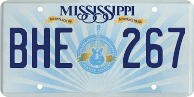 MS license plate BHE267
