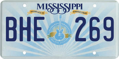 MS license plate BHE269