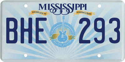 MS license plate BHE293