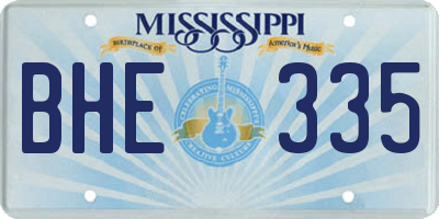 MS license plate BHE335