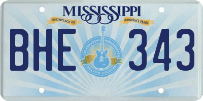 MS license plate BHE343