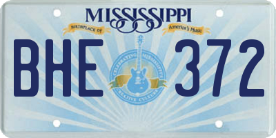 MS license plate BHE372