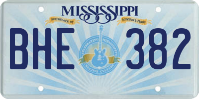 MS license plate BHE382