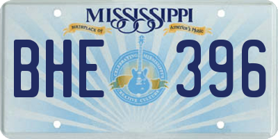 MS license plate BHE396