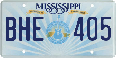 MS license plate BHE405