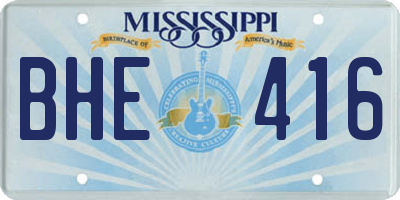 MS license plate BHE416