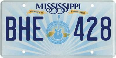 MS license plate BHE428