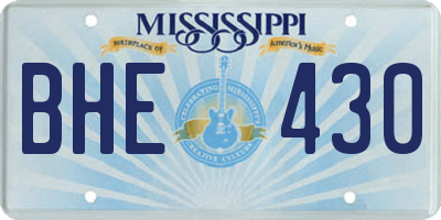 MS license plate BHE430