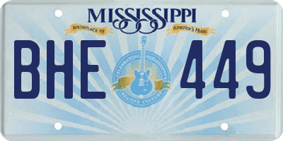 MS license plate BHE449