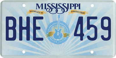 MS license plate BHE459