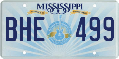 MS license plate BHE499