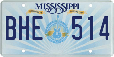 MS license plate BHE514