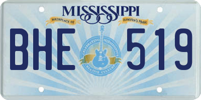 MS license plate BHE519