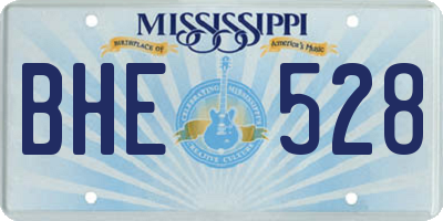 MS license plate BHE528