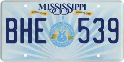 MS license plate BHE539