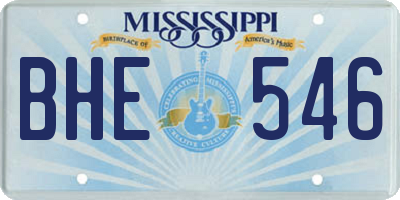MS license plate BHE546