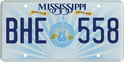 MS license plate BHE558