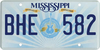 MS license plate BHE582