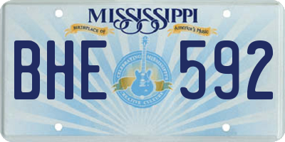 MS license plate BHE592