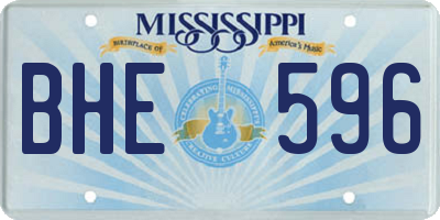 MS license plate BHE596