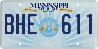 MS license plate BHE611