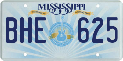MS license plate BHE625