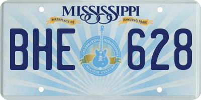 MS license plate BHE628