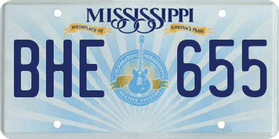 MS license plate BHE655