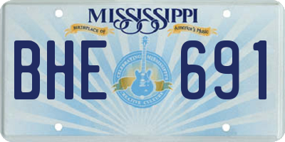 MS license plate BHE691