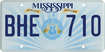 MS license plate BHE710