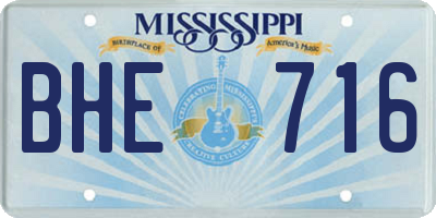 MS license plate BHE716