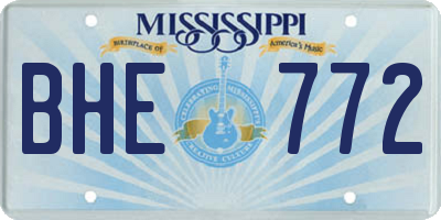 MS license plate BHE772