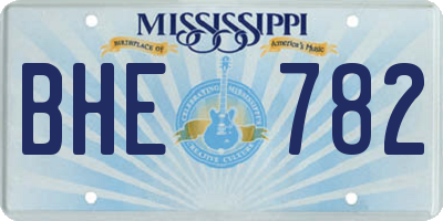 MS license plate BHE782