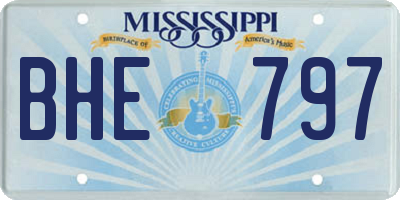 MS license plate BHE797