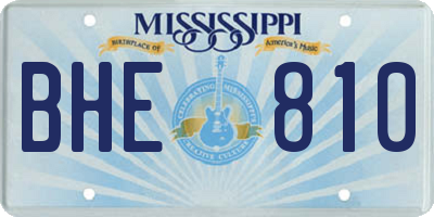MS license plate BHE810