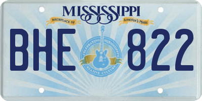 MS license plate BHE822