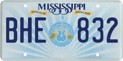 MS license plate BHE832