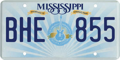 MS license plate BHE855