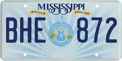 MS license plate BHE872
