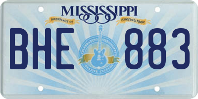 MS license plate BHE883