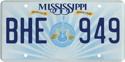 MS license plate BHE949