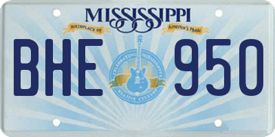 MS license plate BHE950